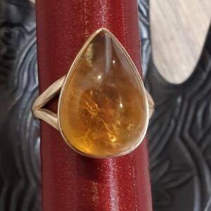 Sterling Silver Natural Citrine Ring